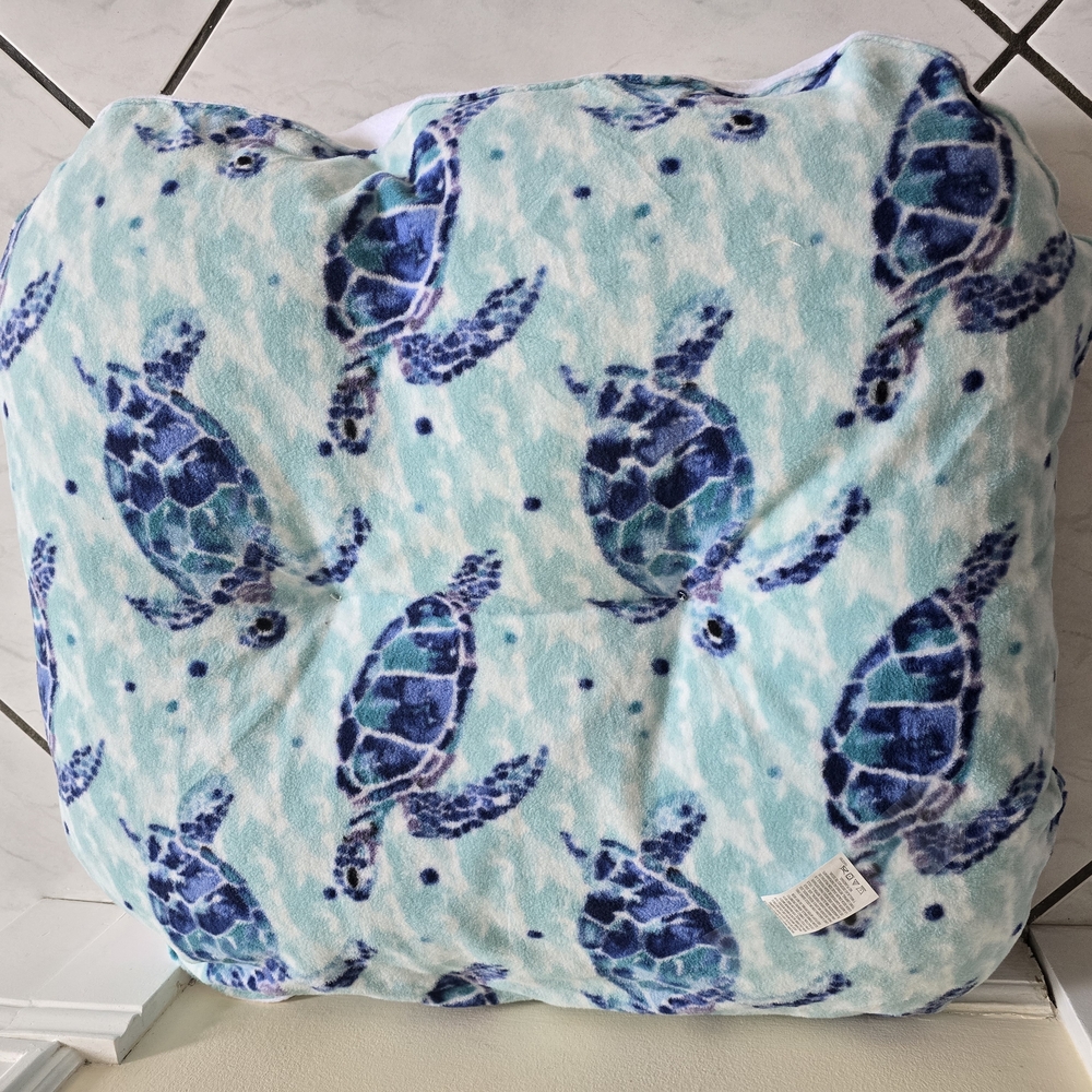 Sea Turtle Print Dog Bed Large 33x28 Inches Soft